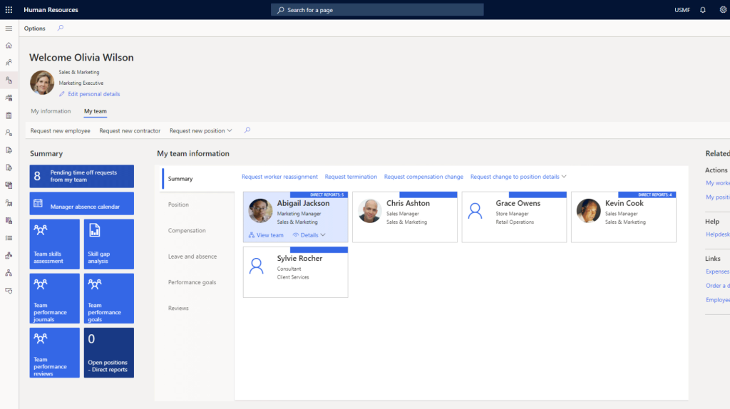 microsoft dynamics 365 human resources