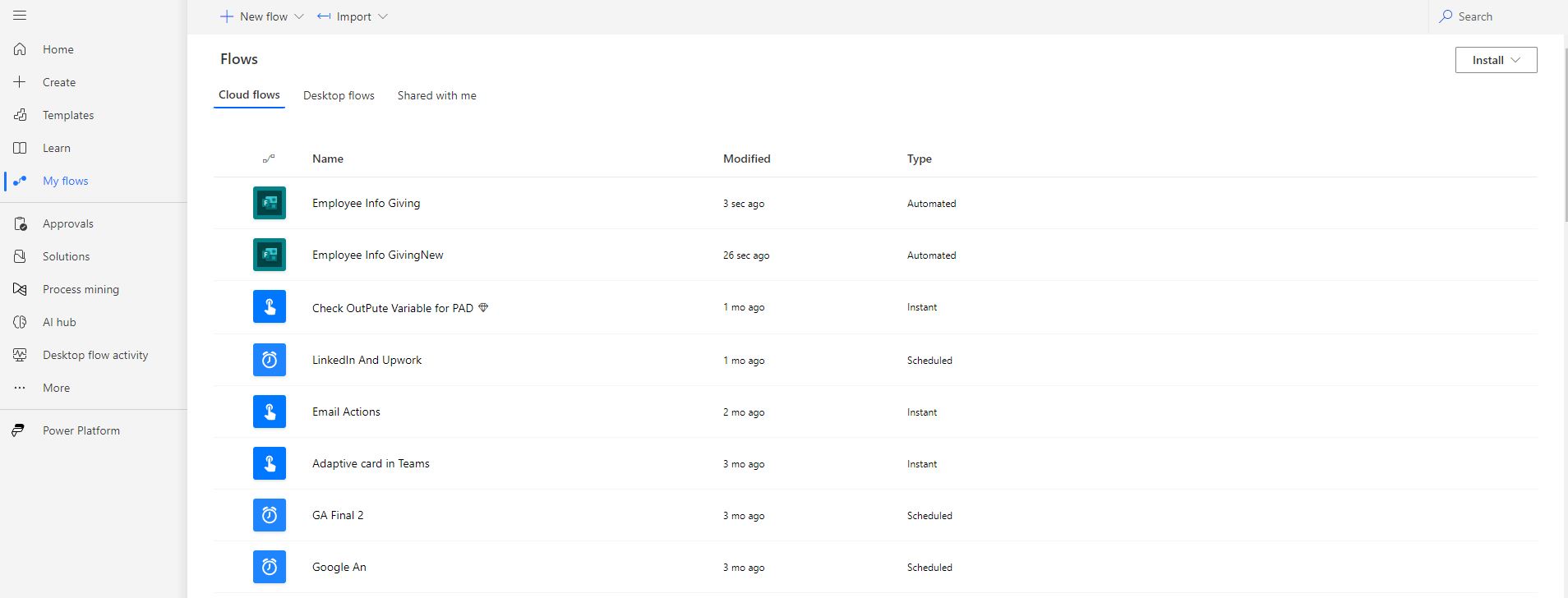 power automate workflows