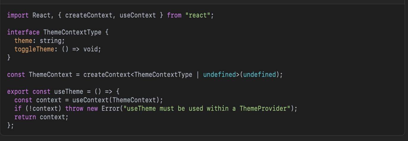 typescript with context api